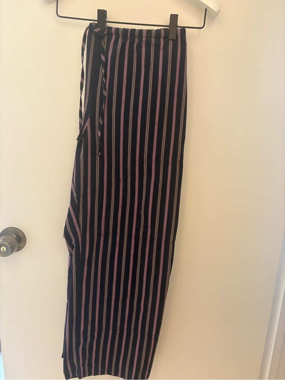 J. Crew navy Luna Pants with Pink and White Stripes - Picture 2 of 4